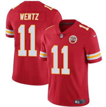 Carson Wentz Kansas City Chiefs red jersey