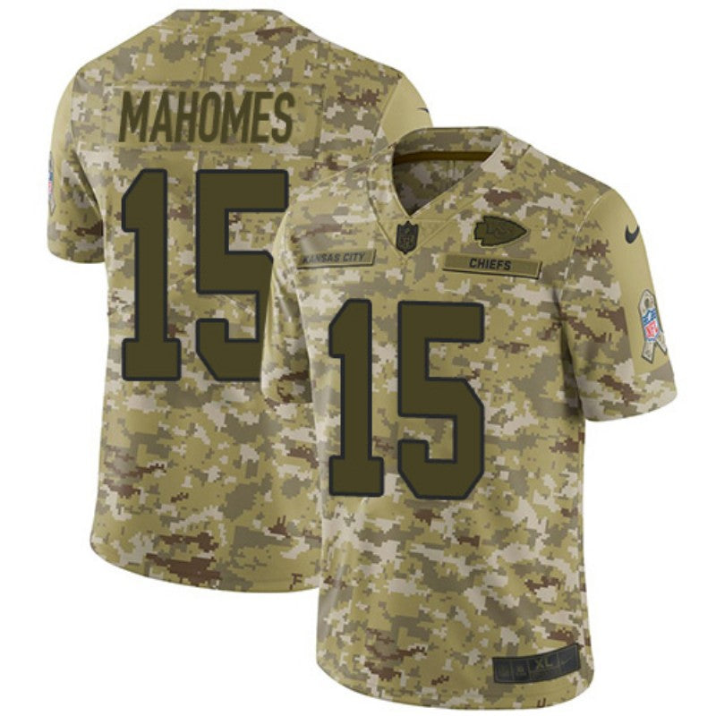 Patrick Mahomes Kansas City Chiefs camo Salute To Service jersey