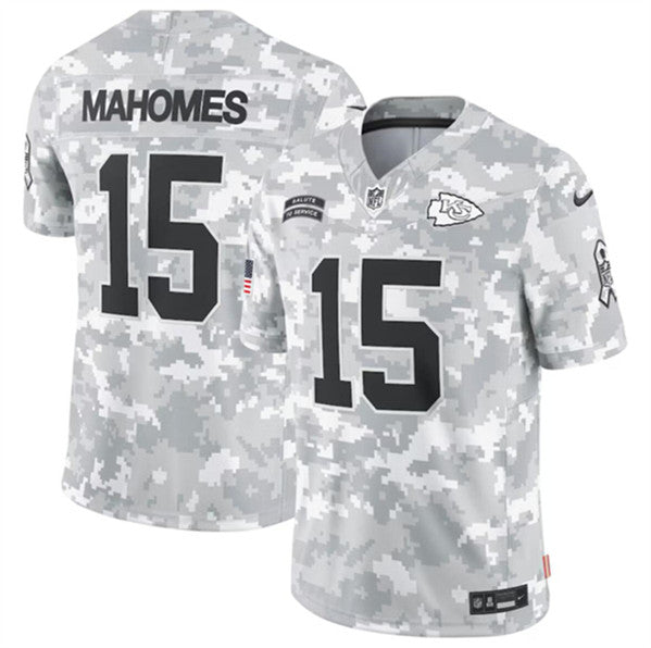 Patrick Mahomes Kansas City Chiefs camo Salute To Service jersey