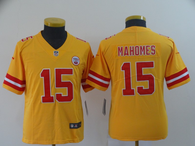 Patrick Mahomes Kansas City Chiefs gold Inverted Legend jersey