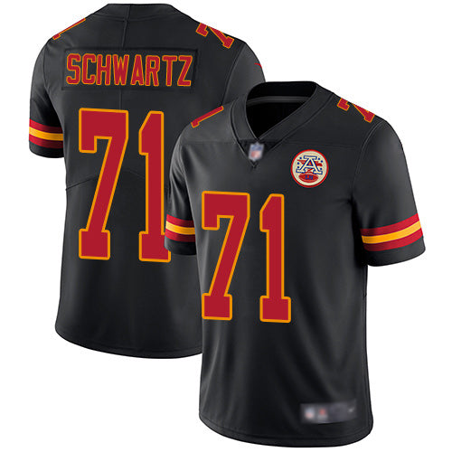 Mitchell Schwart Kansas City Chiefs black jersey