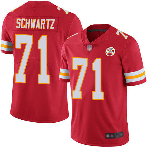 Mitchell Schwart Kansas City Chiefs red jersey