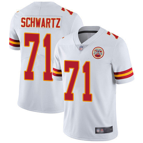 Mitchell Schwart Kansas City Chiefs white jersey