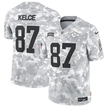 Travis Kelce Kansas City Chiefs camo Salute To Service jersey