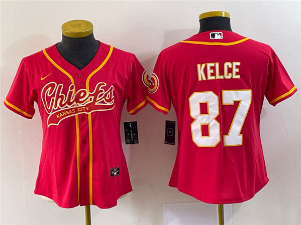 Travis Kelce Kansas City Chiefs red jersey