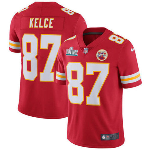 Travis Kelce Super Bowl LIV Kansas City Chiefs red jersey
