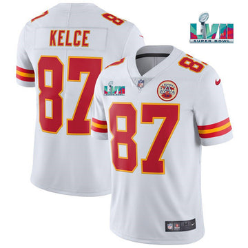 Travis Kelce Kansas City Chiefs white jersey