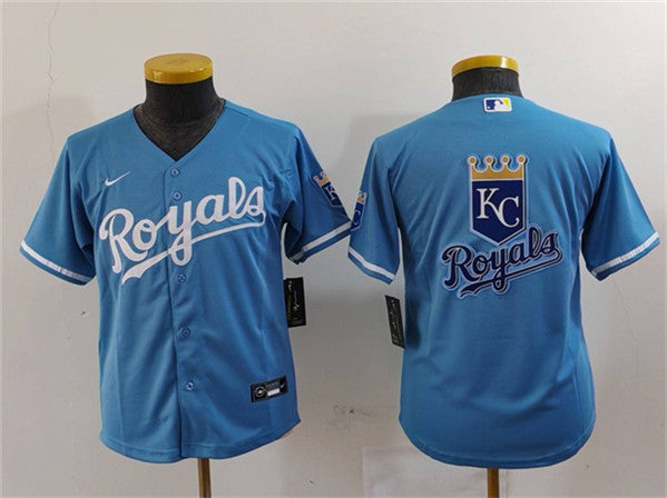 Team Big Logo Kansas City Royals blue Alternate jersey