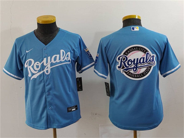 Team Big Logo Kansas City Royals blue jersey