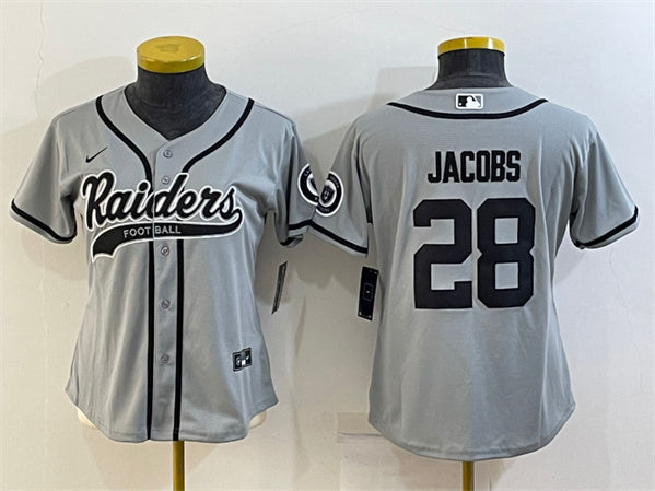 Josh Jacobs Las Vegas Raiders gray jersey