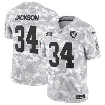 Bo Jackson Las Vegas Raiders camo Salute To Service jersey