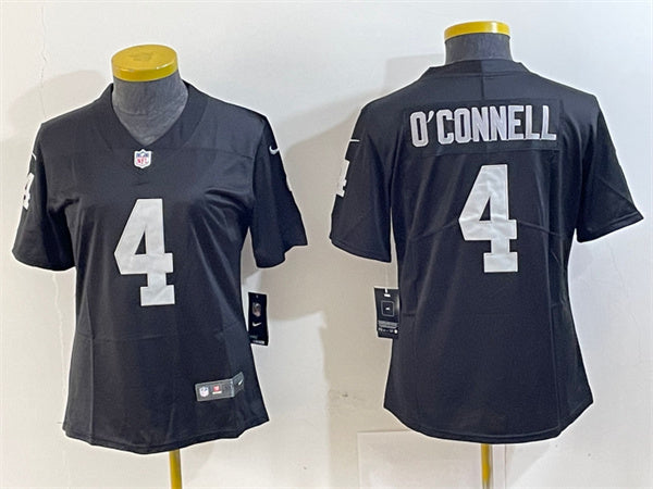 Aidan O'Connell Las Vegas Raiders black jersey