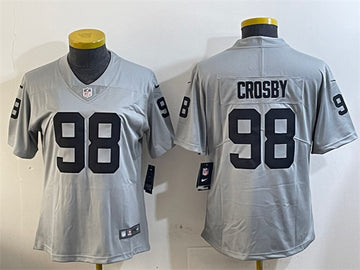 Maxx Crosby Las Vegas Raiders gray jersey