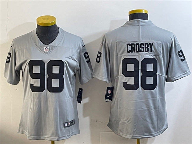 Maxx Crosby Las Vegas Raiders gray jersey