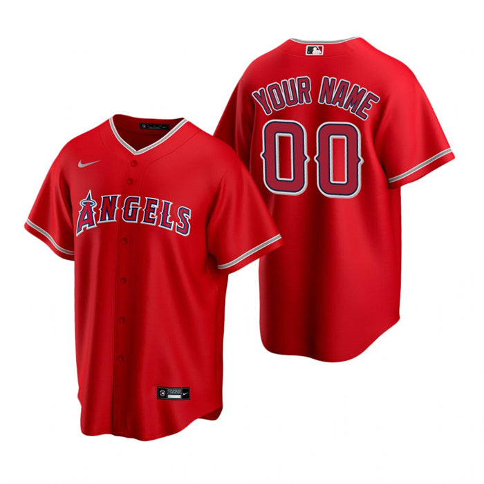 Custom Los Angeles Angels red jersey