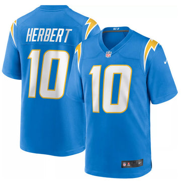 Justin Herbert Los Angeles Chargers blue Game jersey