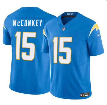 Ladd McConkey Los Angeles Chargers blue FUSE jersey