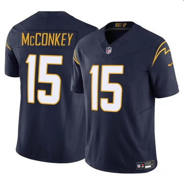 Ladd McConkey Los Angeles Chargers navy FUSE jersey