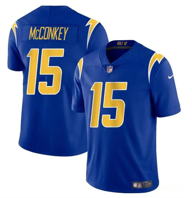Ladd McConkey Los Angeles Chargers royal jersey