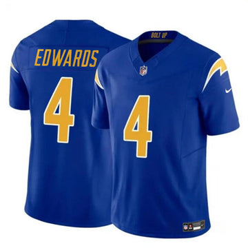 Gus Edwards Los Angeles Chargers royal FUSE jersey