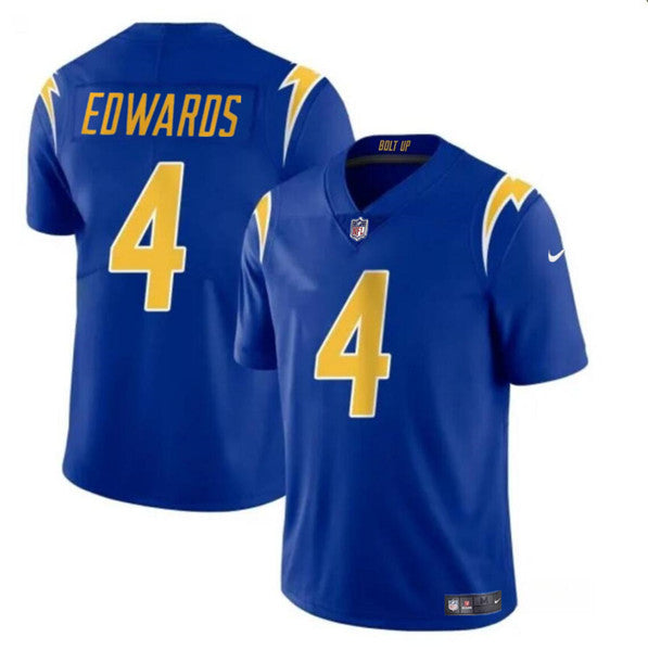 Gus Edwards Los Angeles Chargers royal jersey