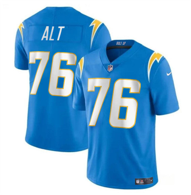 Joe Alt Los Angeles Chargers blue jersey