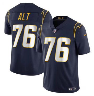 Joe Alt Los Angeles Chargers navy jersey