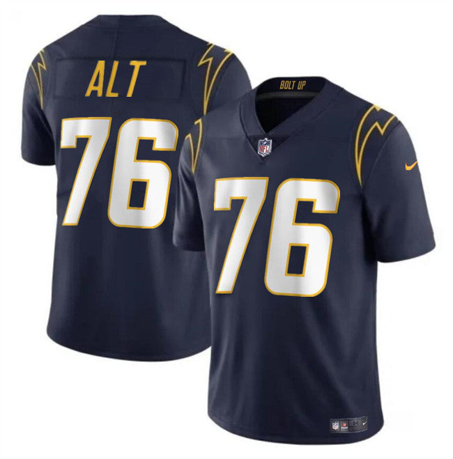 Joe Alt Los Angeles Chargers navy jersey