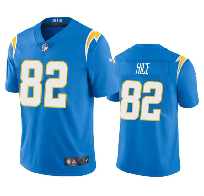 Brenden Rice Los Angeles Chargers blue jersey