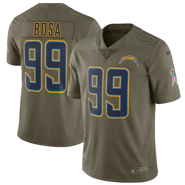 Joey Bosa Los Angeles Chargers olive Salute To Service jersey