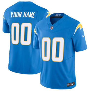 Custom Los Angeles Chargers blue FUSE jersey