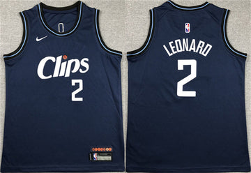 Kawhi Leonard Los Angeles Clippers navy City Edition jersey