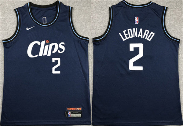 Kawhi Leonard Los Angeles Clippers navy City Edition jersey
