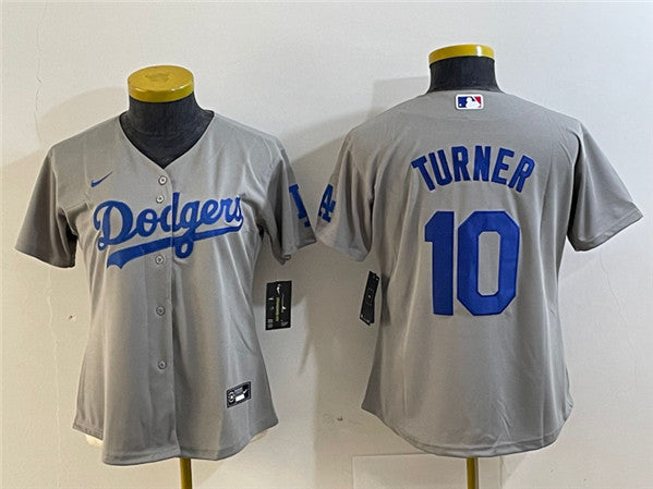 Justin Turner Los Angeles Dodgers gray jersey