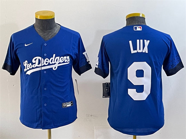 Gavin Lux Los Angeles Dodgers blue City Connect jersey