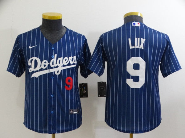 Gavin Lux Los Angeles Dodgers blue jersey