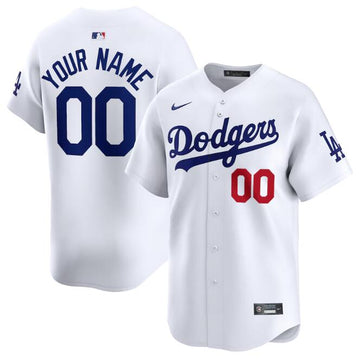 Custom Los Angeles Dodgers white Home jersey