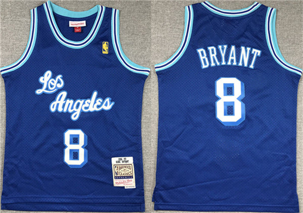 Kobe Bryant Los Angeles Lakers blue jersey