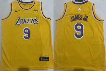 Bronny James Jr Los Angeles Lakers yellow jersey