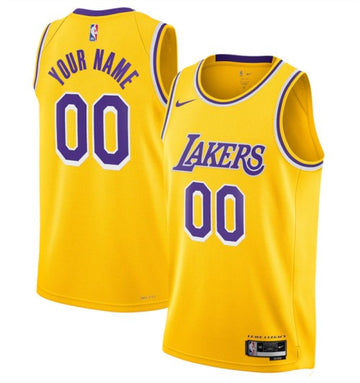 Custom Los Angeles Lakers yellow jersey