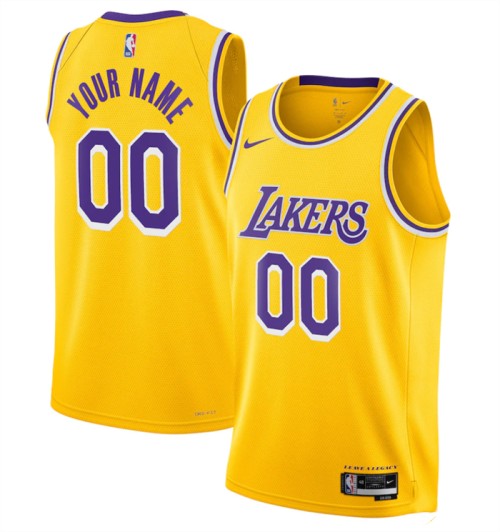 Custom Los Angeles Lakers yellow jersey