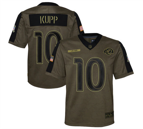 Cooper Kupp Los Angeles Rams olive Salute To Service jersey