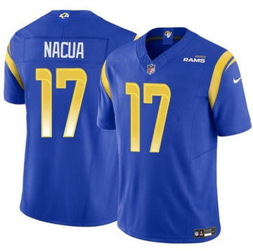 Puka Nacua Los Angeles Rams blue FUSE jersey