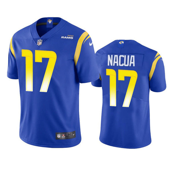 Puka Nacua Los Angeles Rams blue jersey