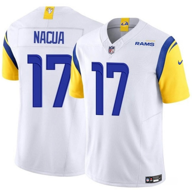 Puka Nacua Los Angeles Rams white FUSE jersey