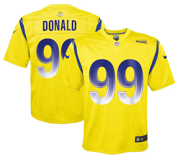 Aaron Donald Los Angeles Rams gold Game jersey