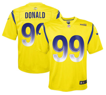 Aaron Donald Los Angeles Rams gold Game jersey