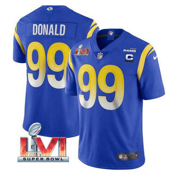 Aaron Donald Los Angeles Rams royal jersey