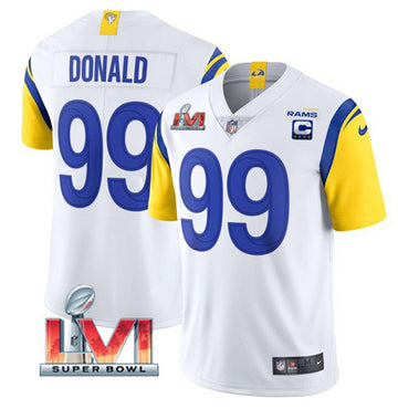 Aaron Donald Los Angeles Rams white jersey