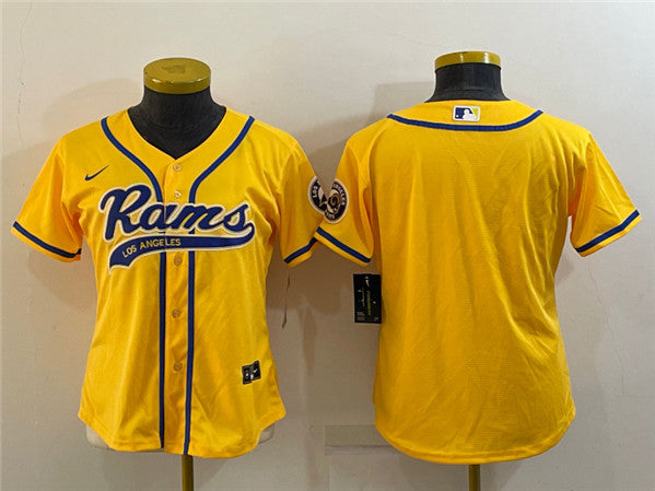Custom Los Angeles Rams yellow jersey